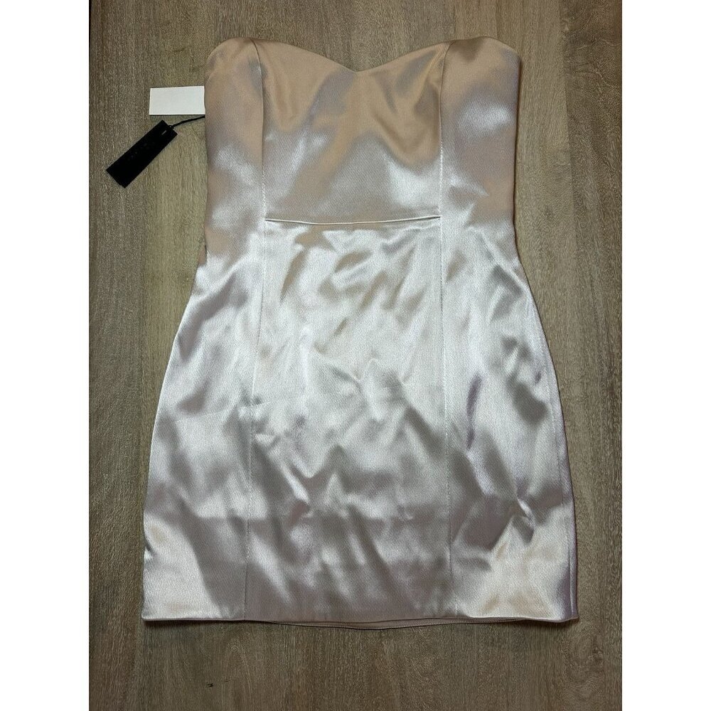 Aritzia NWT Ten by Babaton Dazzle Strapless Mini Dress in Light Pink Size 6 $198